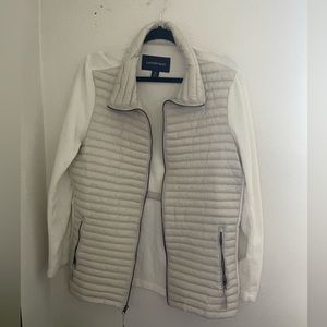 Land’s End White Fleece Jacket Size XL